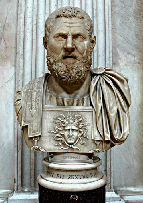 hadrian6: Bust of Pertinax. 193 CE. Roman. marble. Vatican Museums.    hadrian6.tum