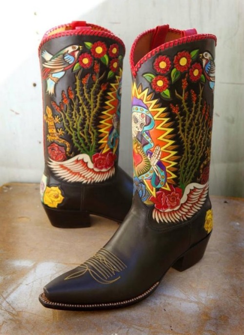 mademoiselleclipon:Our Lady of Guadalupe Cowboy Boots