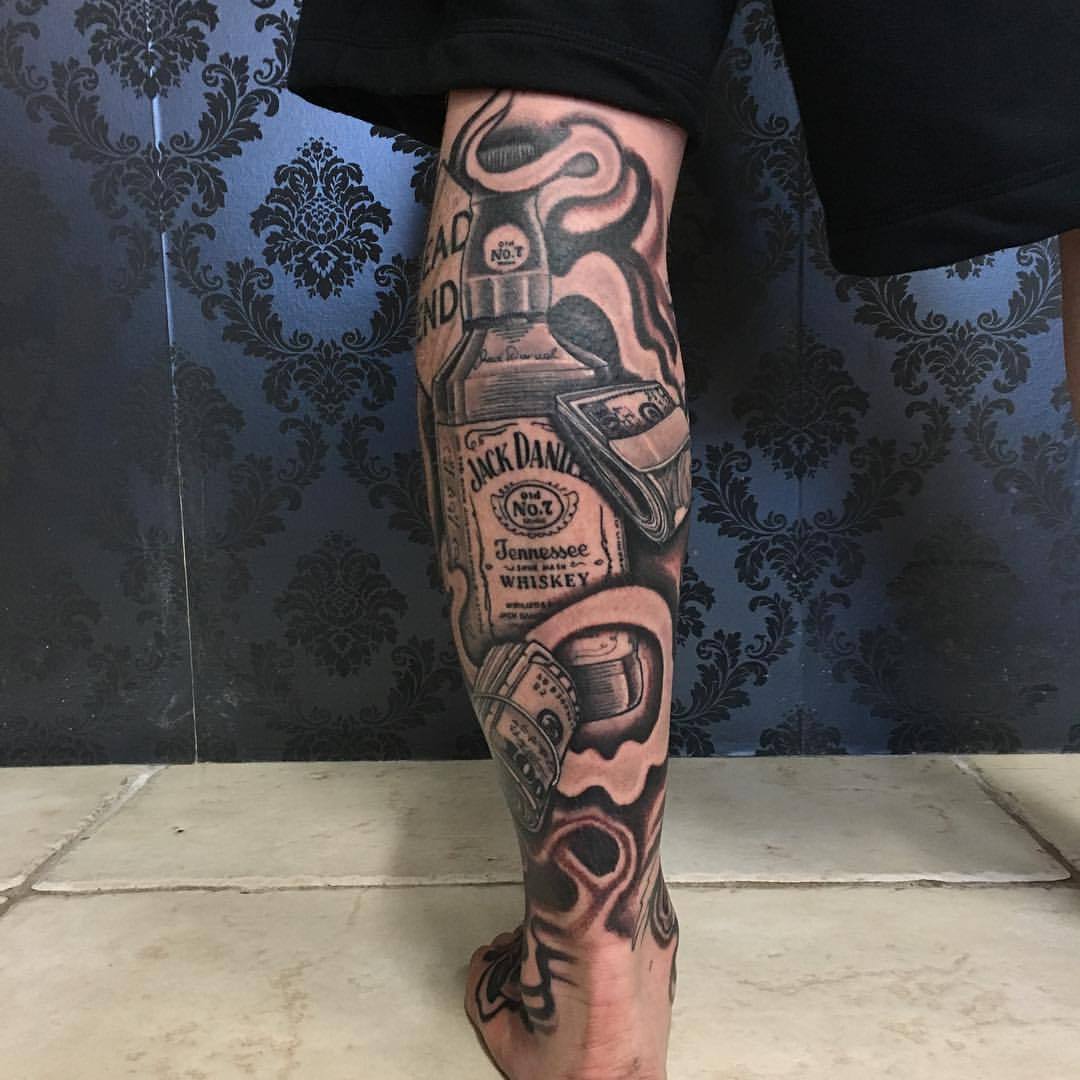 Lost City Tattoo — Wrapped up this lower leg sleeve today been a real