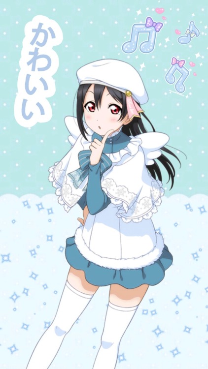 Nico Yazawa phone bgs from the Caroling set!Please reblog if you use! &lt;3