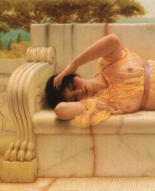 tierradentro:  “Girl in Yellow Drapery”, 1901, John William Godward. 