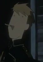 fma2003-fmab-stuff:  here lies a tribute post to Havoc’s derp face in episode 37