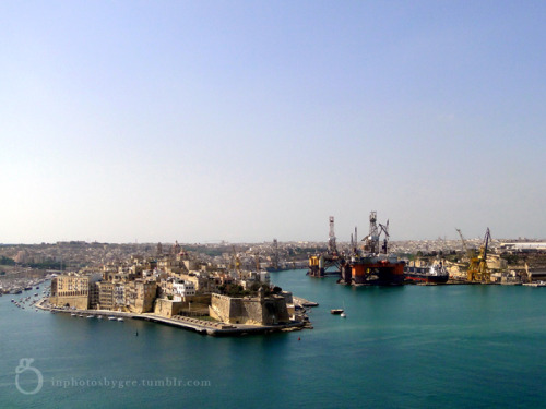 inphotosbygee:  Fort Saint Angelo seen from Upper Barrakka Gardens - Malta, Jun 2015