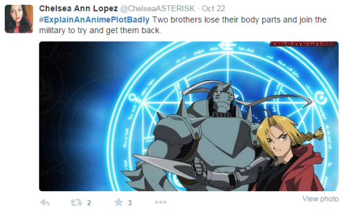 themanfromgotham: 64thyume: Some of the best FMA #ExplainAnAnimePlotBadly tags 1337animeami dablacks