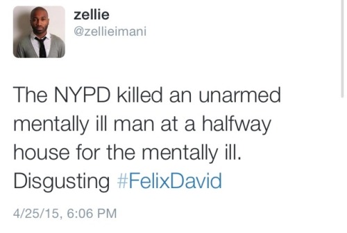 iwasateenagefaery:uarhi:krxs10:NYPD KILLS ANOTHER UNARMED MENTALLY ILL MAN A police officer fat