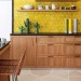 awlwren:himfluenza:we’ve been hooting with delight over green kitchens as we should be but have we considered: yellow kitchens. I think we should consider yellow kitchens.[id: photos of kitchens, some with yellow tiled backsplash, many with yellow-painted
