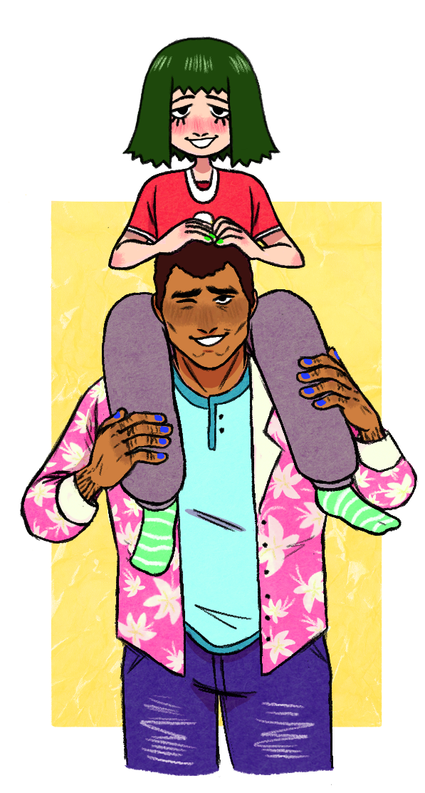 tunafishdraws:  Here they are, the loves of my life, and Happy Fathers Day!!!