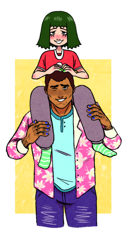 tunafishdraws:Here they are, the loves of my life, and Happy Fathers Day!!!