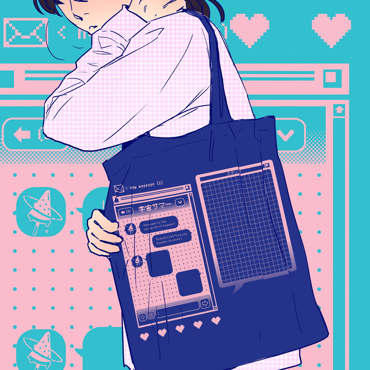 uchuusummer:SPACE RPG and CHAT BOX totebagsare being sold at a special preorder discounted