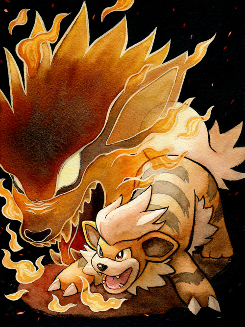 Growlithe and Flaming Arcanine Spirit!