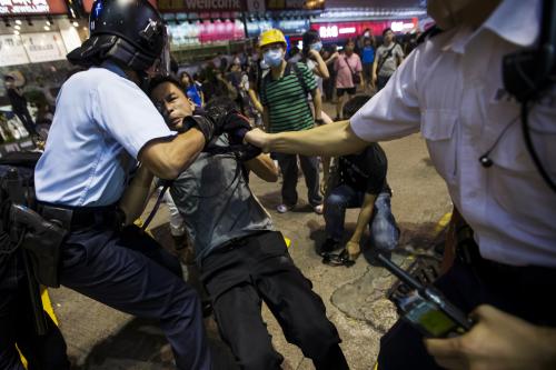 koimizu:  Meanwhile in HONG KONG (25 Nov 2014) Hong Kong authorities arrested protesters and tore down barricades in Mongkok, the scene of some of the more violent clashes to take place during nearly two months of pro-democracy sit-ins. Riot and tactical
