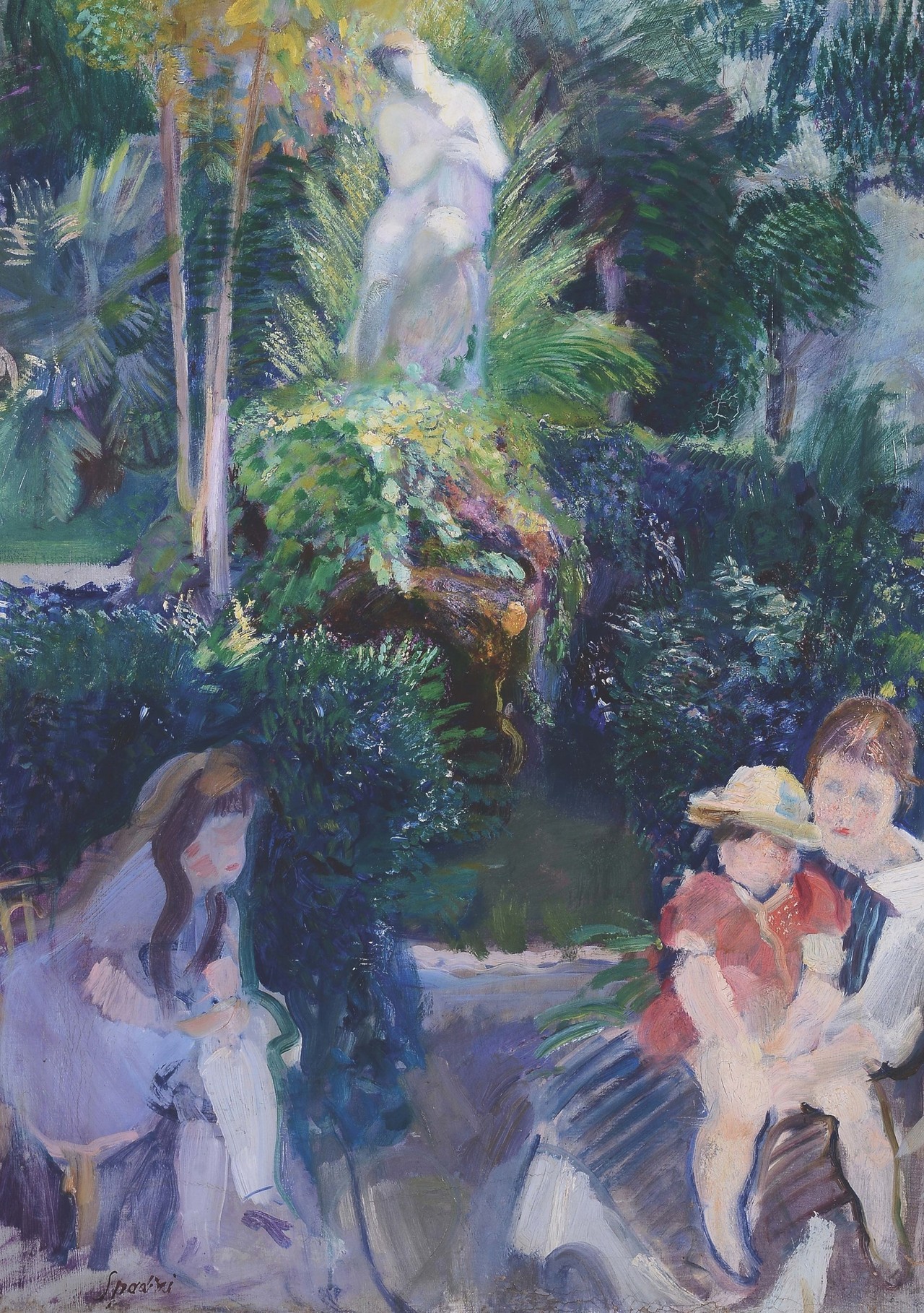 huariqueje: In the Park   -   Armando Spadini Italian, 1883-1925 Oil on canvas,
