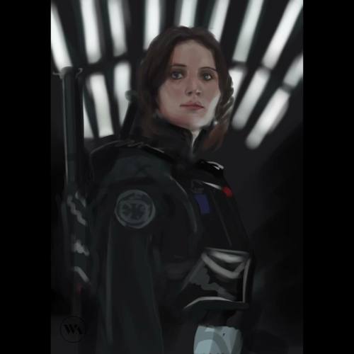 #starwars #rogueone trailer was amazing!! Omg, so hyped! Did a quick 30min sketch of #jynerso at lun