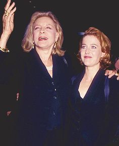 dreamsofamuggle: Lauren Bacall and Gillian Anderson  “Lauren Bacall was an American actress and sing