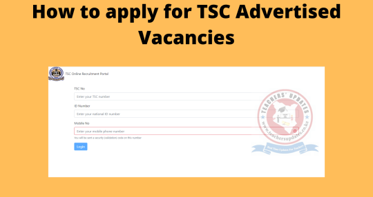 TSC Recruitment Online Portal Link Via hrmis.tsc.go.ke/app/login (July 2022)