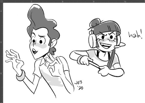 Some Miko and Five sketches from Glitch Techs on @netflix. A show I’ve been working on for the past 
