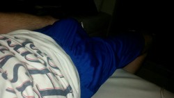 marky-cgn:  Bulge in tight blue shorts….without