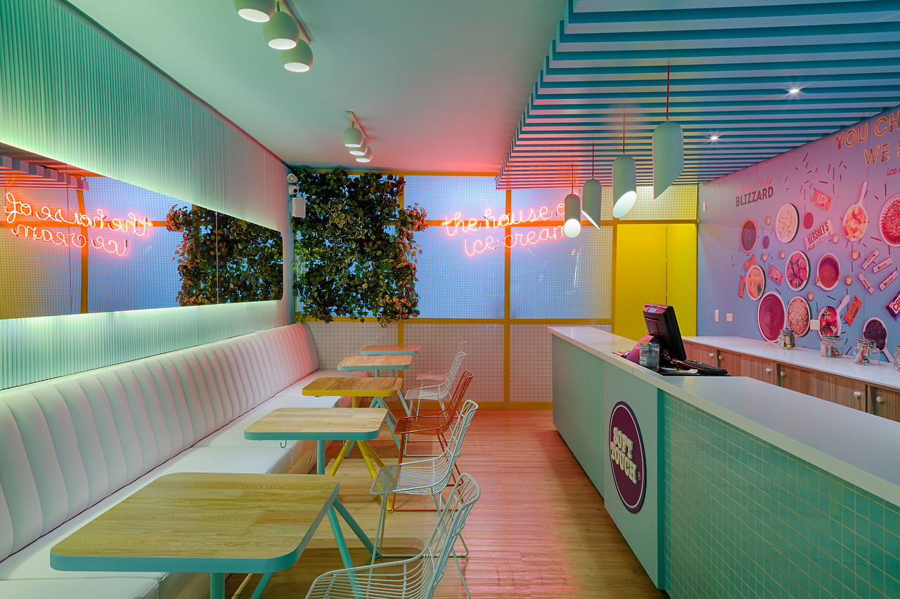 thedsgnblog: Soft Touch Interior Design by Plasma Nodo “Traditional ice cream shop