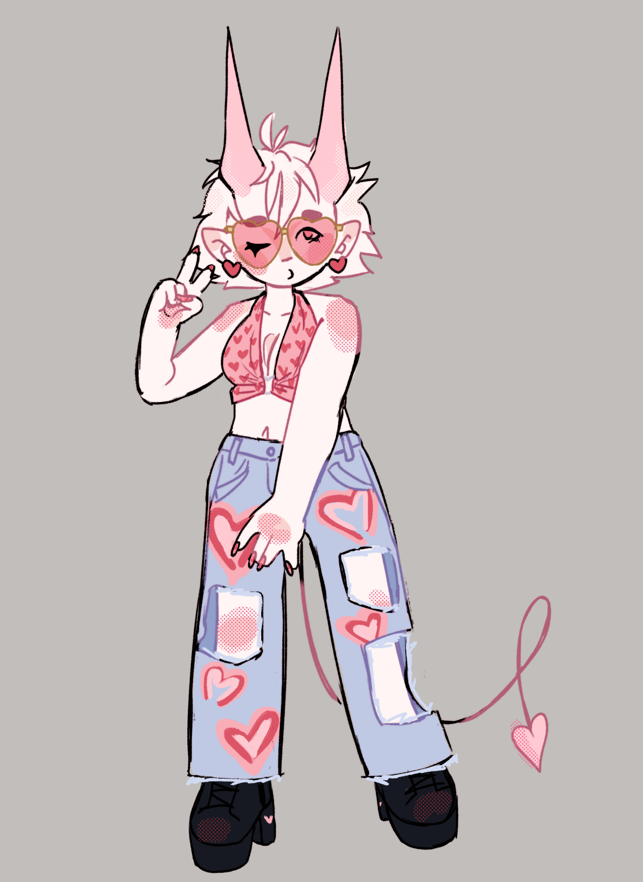 September 4, 2022. my oc tulip, rocking an outfit from a twitter prompt
