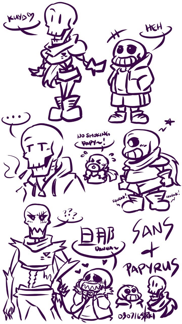 picmurasaki:  Sans and Papyrus (UT, US and UF)  All this brother shipping… I’m