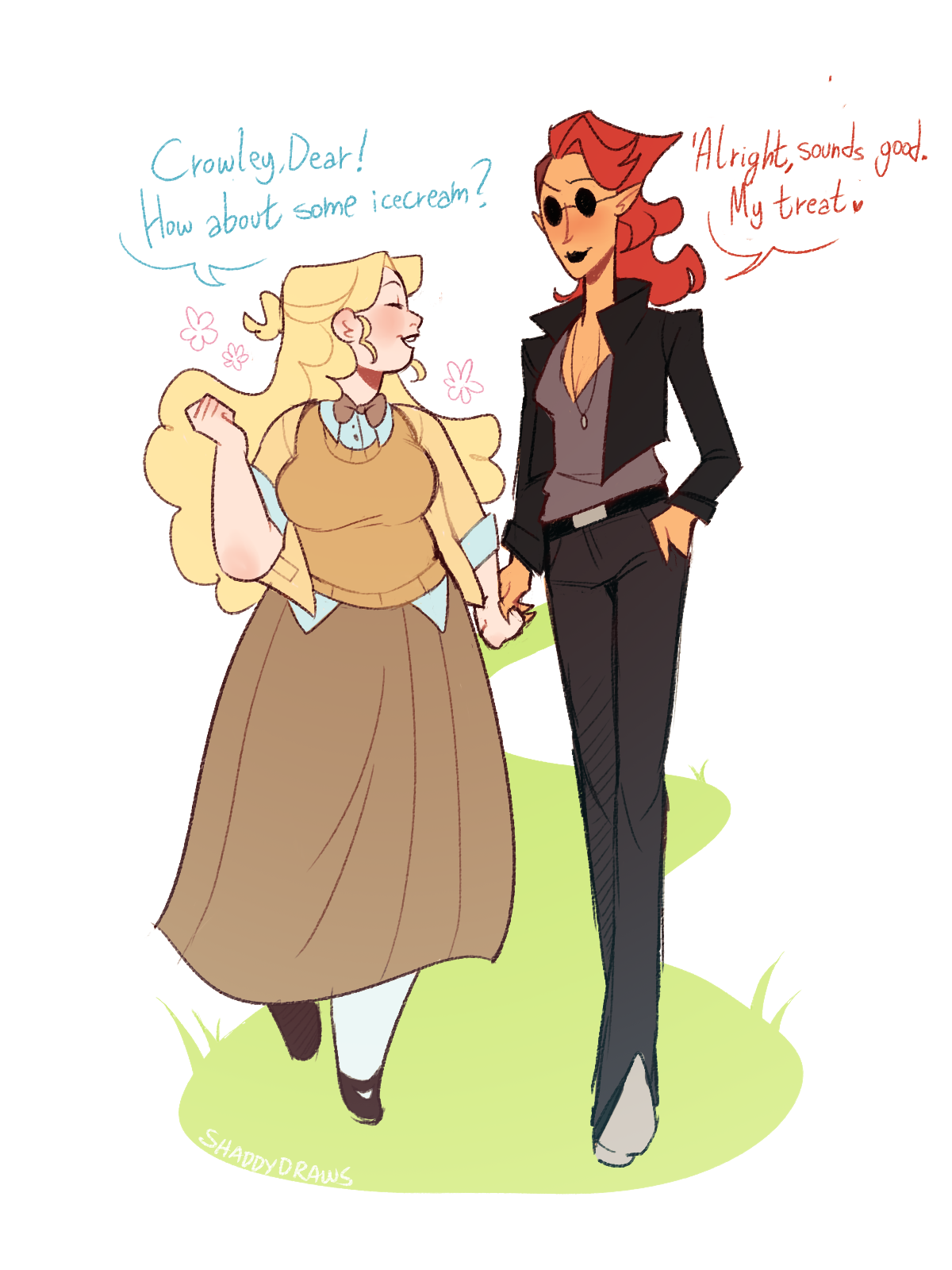 Fanart] Ineffable Wives - doodeline - Good Omens - Neil Gaiman