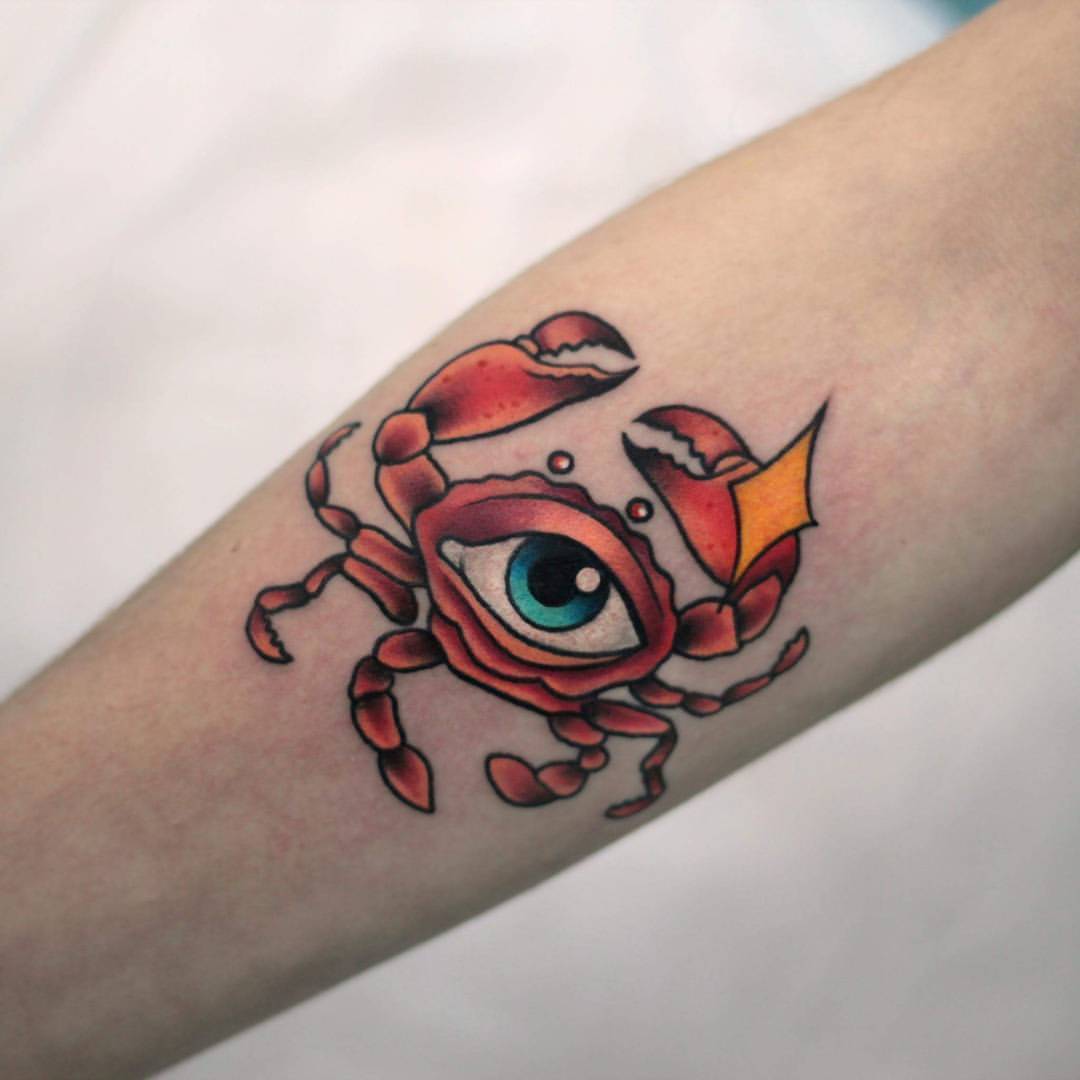 Custom Tattoo - Antalya — Neo traditional crab tattoo...