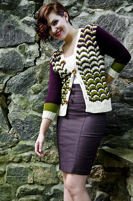 Knit Inspiration: Rohn Strong. When I set out to design a cardigan inspired by the great Josephine B