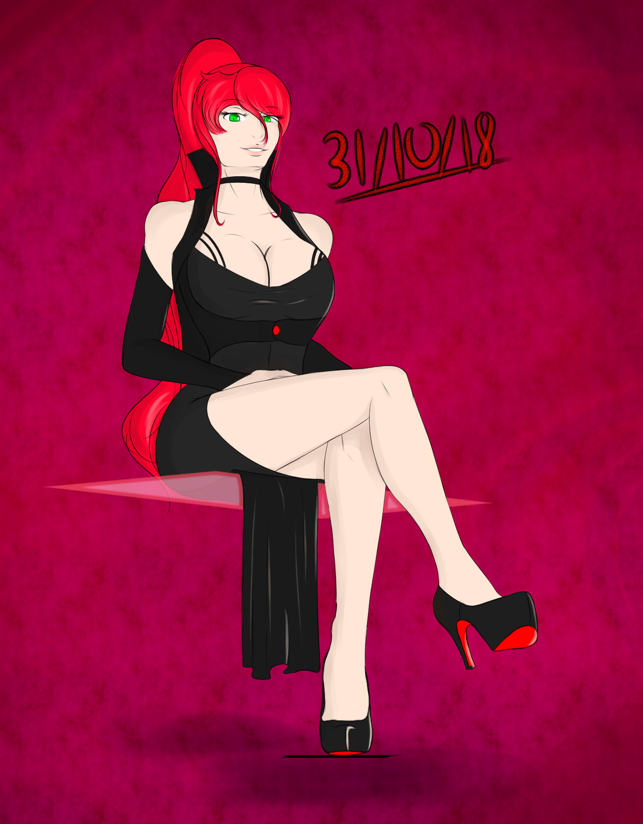 xlthuathopec: Happy Halloween! Sexy VamPyrrha in an outfit I’ve wanted to draw
