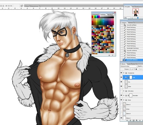 Wip of the reward for march. Male version of black cat. ;) https://www.patreon.com/Asmodis