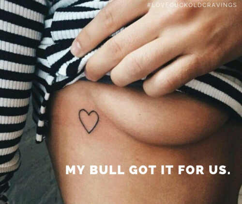 lovecuckoldcravings: My bull got it for us, he told me you will ravish my pussy every-time you see t