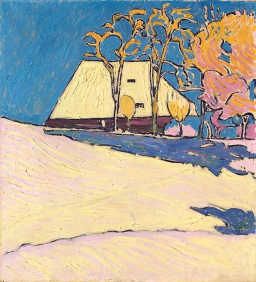 artist-amiet: Winter auf der Oschwand, 1908, Cuno Amietwww.wikiart.org/en/cuno-amiet/winter-