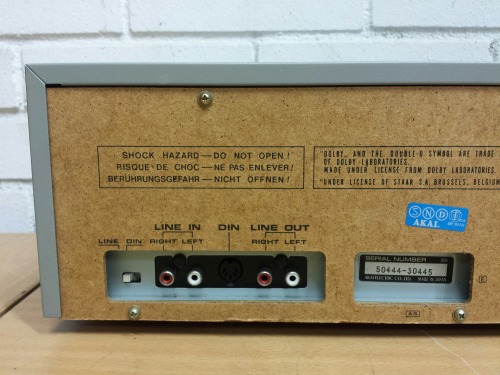 Akai CS-M01 Stereo Cassette Deck, 1980