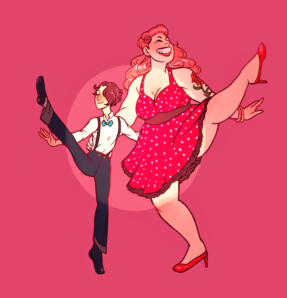 fairymascot:  pearlrose getting their groove on :“)  (it’s still pearlrosebomb