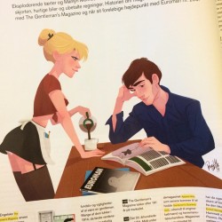 pernilleoe:  &lsquo;Morning:) I have another #illustration in the danish #lifestyle #magazine @euroman_dk. #Drawing #doodle #girlsinanimation