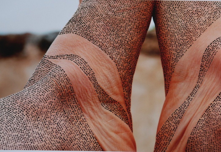 Calligraphy on human body