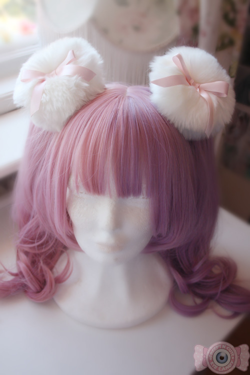 creepy-cute-eye-candy:  Some new things up in the store! Featuring new colorways/sizes and fluffy heart puffs! (◍•ᴗ•◍)❤You can get them all from here!http://eyecandy.storenvy.com/The pretty wig is from dream holic!https://www.etsy.com/shop/dreamholic