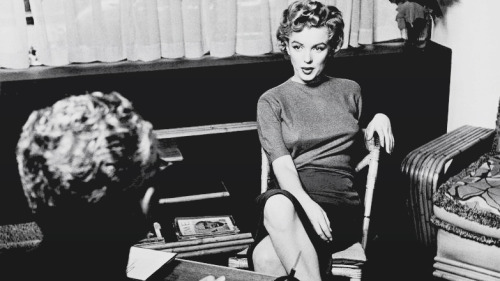 ourmarilynmonroe:  Marilyn Monroe photographed by Philippe Halsman, 1952.  She knew how to use her sensuality and make it look natural.