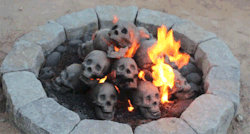 bookofoctober: Fireproof firepit skulls