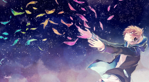 perkgk:  天月さんミニアルバム「StarTLiNe」ジャケットイラスト http://amatsuki.jp/