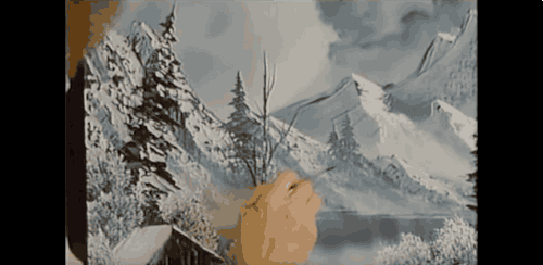 secrethinata:  blind-diode:  upworthy:  Watch: Bob Ross once painted only in gray