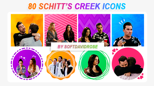 softdavidrose:80 colorful schitt’s creek icons, requested by anonymous​ <3please reblog if using 