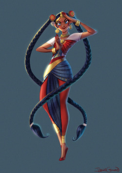shishitsunari:  A Character Design I did for a Character Design Challenge on FB!Indian Sailor Moon!  