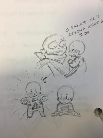 badgertablet:  potato-arts:   But consider this:  Swapfell Papyrus as a little bean