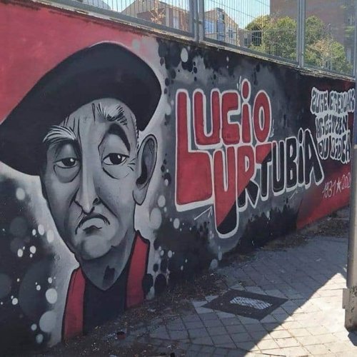 Memorial murals in Madrid &amp; Santa Cruz de Tenerifefor the legendary anarchist Lucio Urtubia, who