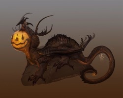 vcreatures:  The Jack O’ lantern drake,