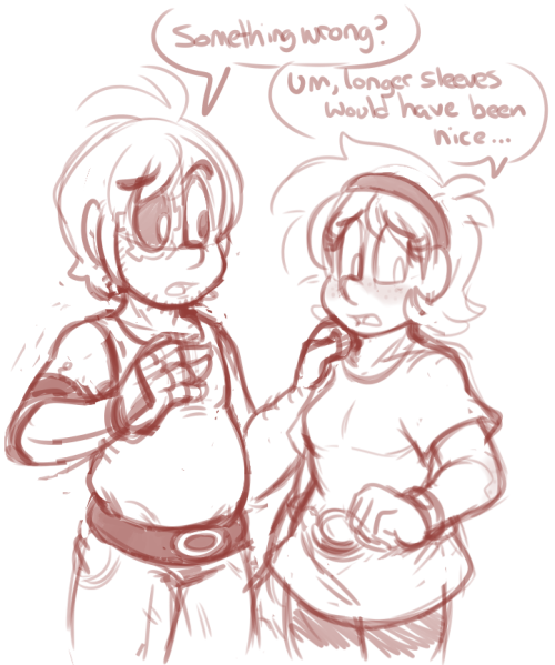 genderbent pompeii & monte pompeii would be a short chubby stubbly dude and monte would be a real petite lil girl