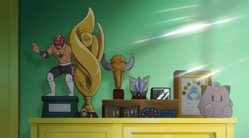 shima-draws:ALL OF ASH’S TROPHIES AND GYM