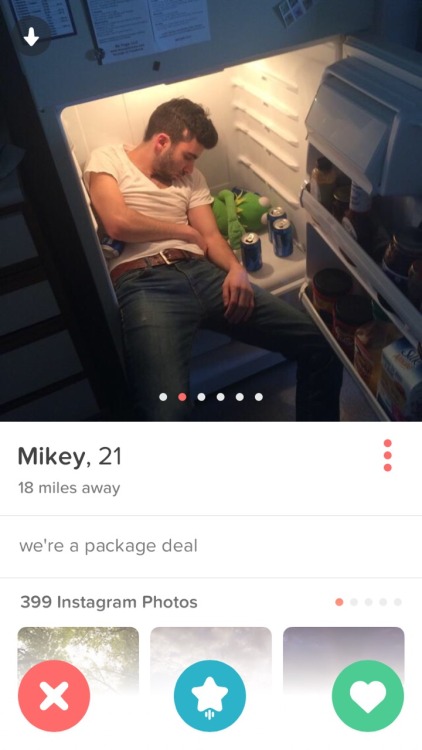 nyaaaaa–18: andjeremypiven: Never has a Tinder profile given me so much pure joy before. Damn 