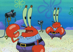 ask-eugene-h-krabs:This here is me homunculus flesh puppet that me soul will transfer to in  the event of me death. It’s got no soul insider it right now, so we  keep it in a constant state a euphoria ter keep it from massacrin’ me  customers.