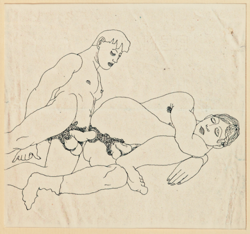 desimonewayland:  Jean Cocteau DESSIN ÉROTIQUE ORIGINAL. DUO, DEUX HOMMES. VERS 1925-1926.via: Sotheby’s 